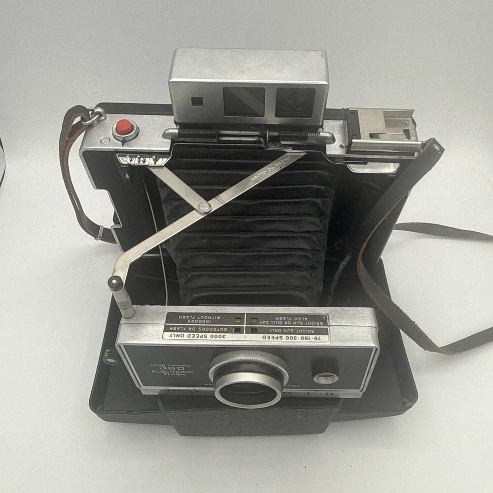 Polaroid Land Camera 360 Electronic Flash Untested Vintage 1960 Polaroid Camera